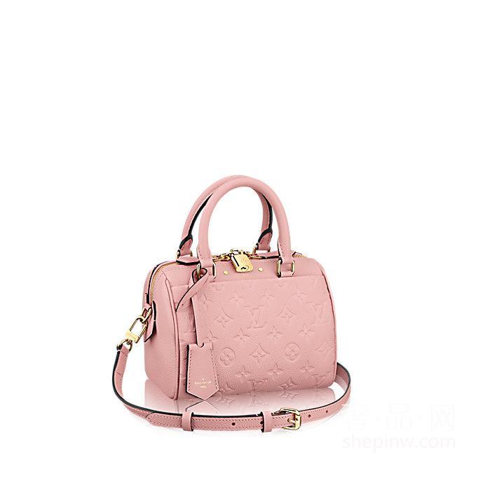Louis Vuitton Speedy 20斜挎手袋（配肩带）M44067 玫瑰粉