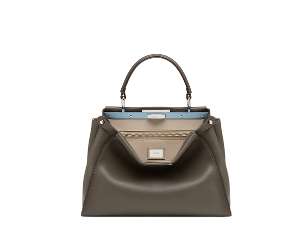 芬迪Fendi PEEKABOO手袋碳灰色小牛皮手袋8BN290_3ZN_F09KT