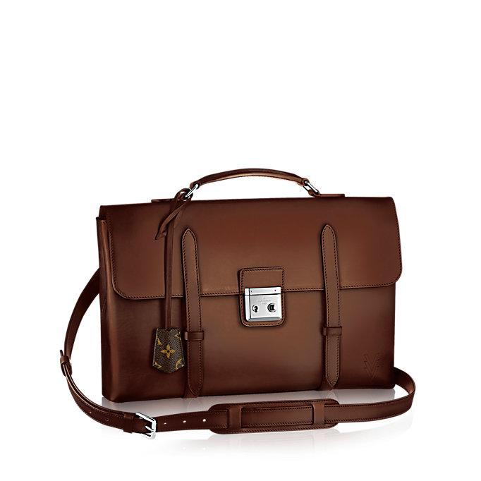 Louis Vuitton OMBRE CARTABLE牛皮手袋 M50451深棕色