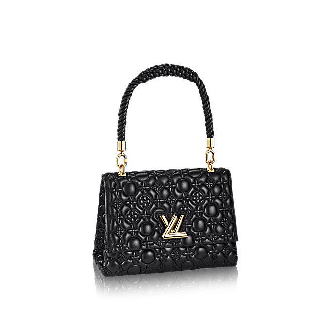 Louis Vuitton TWIST 大号手袋 M51614 黑色羔羊皮 Monogram花纹