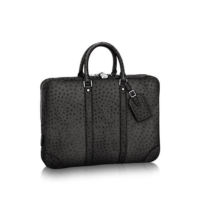 Louis Vuitton PORTE-DOCUMENTS VOYAGE鸵鸟皮公文包N92160