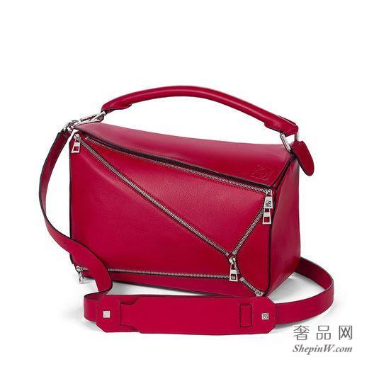 loewe罗意威 Puzzle Zips Bag 胭脂红 326.30.K74