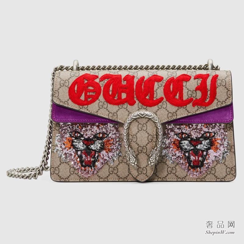 Gucci Dionysus刺绣肩背包 400249 9C2HN 9279 哥特式Gucci贴花