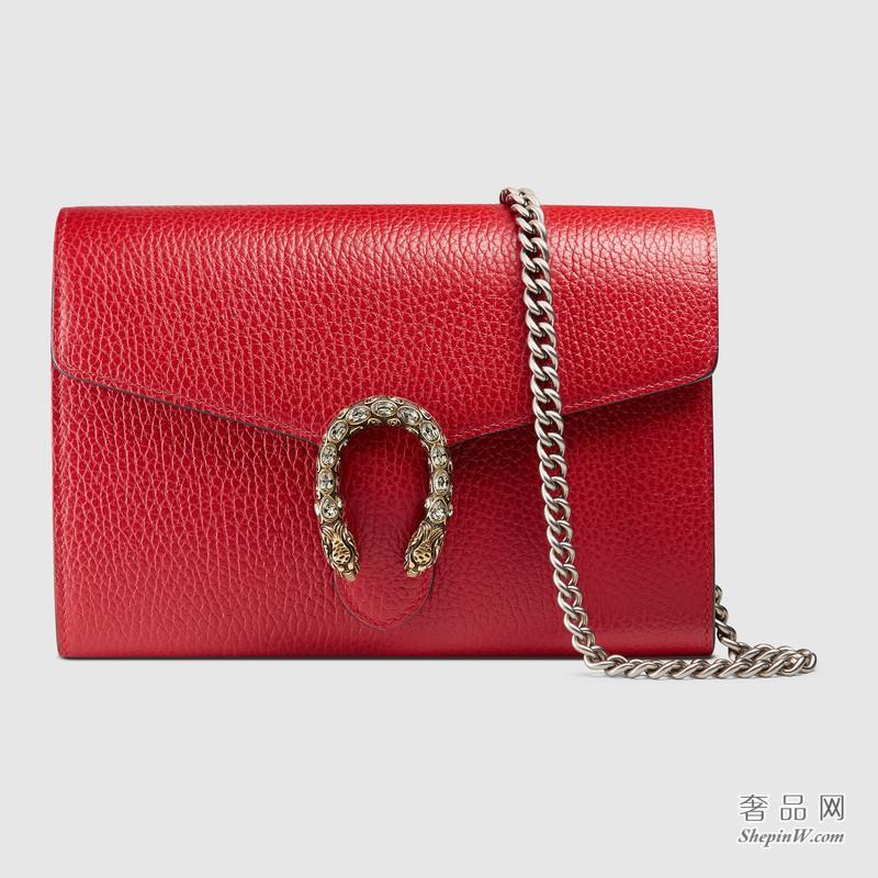 Gucci Dionysus真皮迷你链条手袋 401231 CAOGX 8990