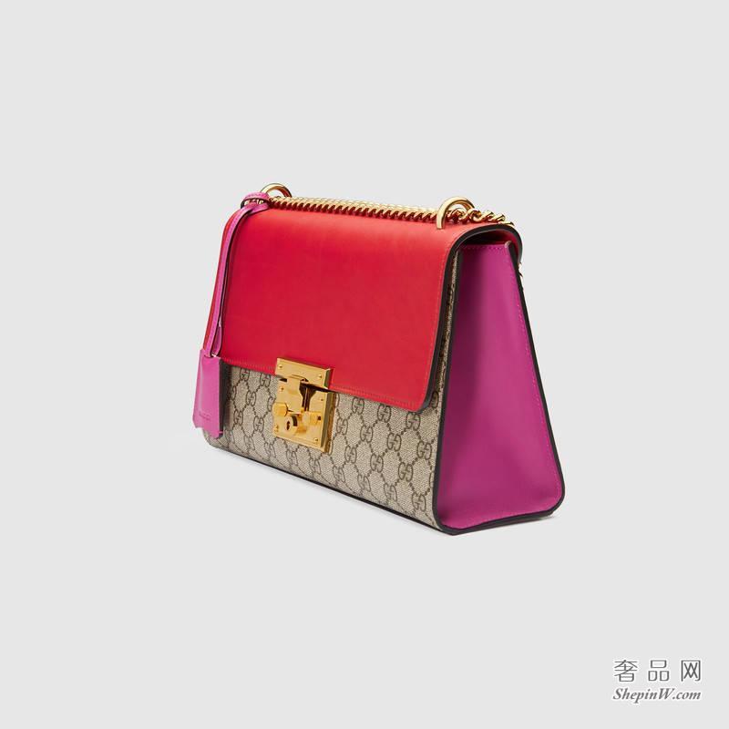 Gucci Padlock GG Supreme 肩背包 409486 KLQIG 9784