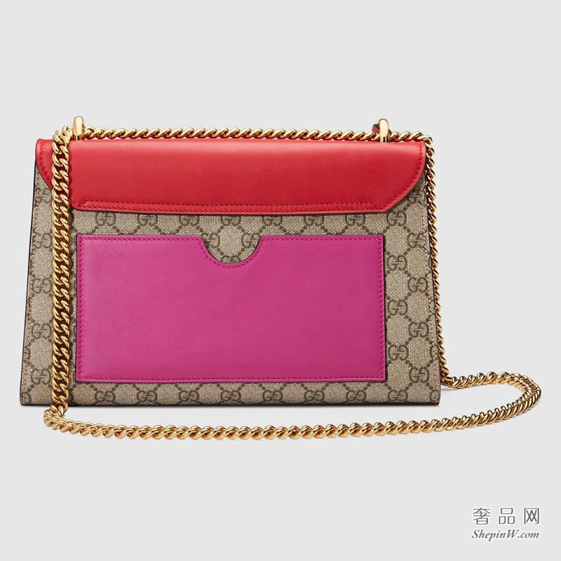 Gucci Padlock GG Supreme 肩背包 409486 KLQIG 9784