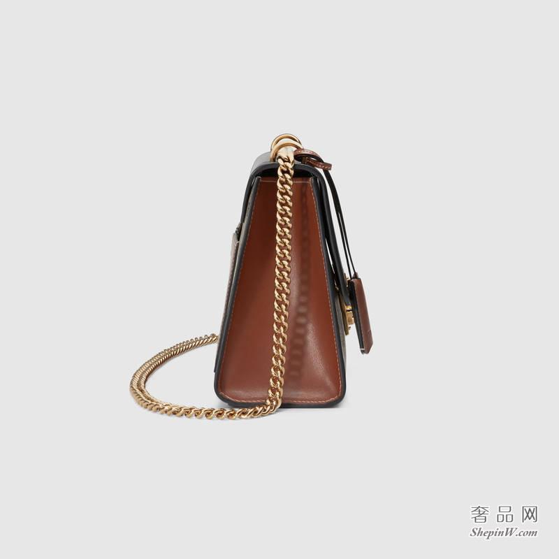 Gucci Padlock GG Supreme 肩背包409486 KLQJG 9785