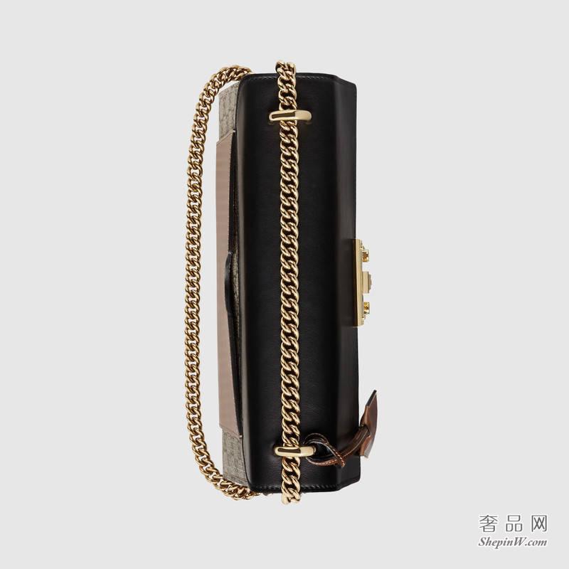 Gucci Padlock GG Supreme 肩背包409486 KLQJG 9785