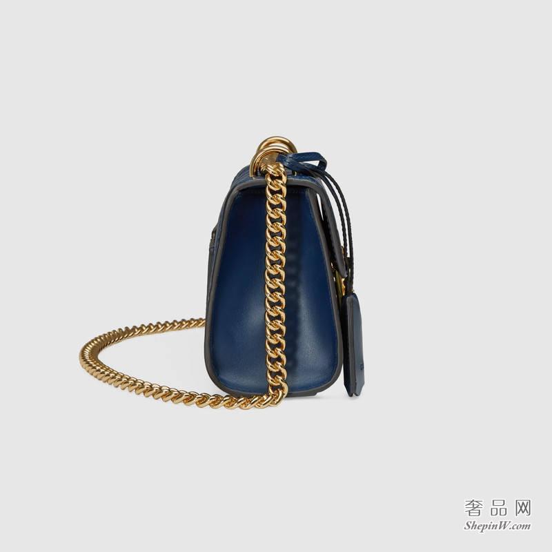 Gucci Padlock Gucci Signature 蓝色肩背包409487 CWC1G 4157