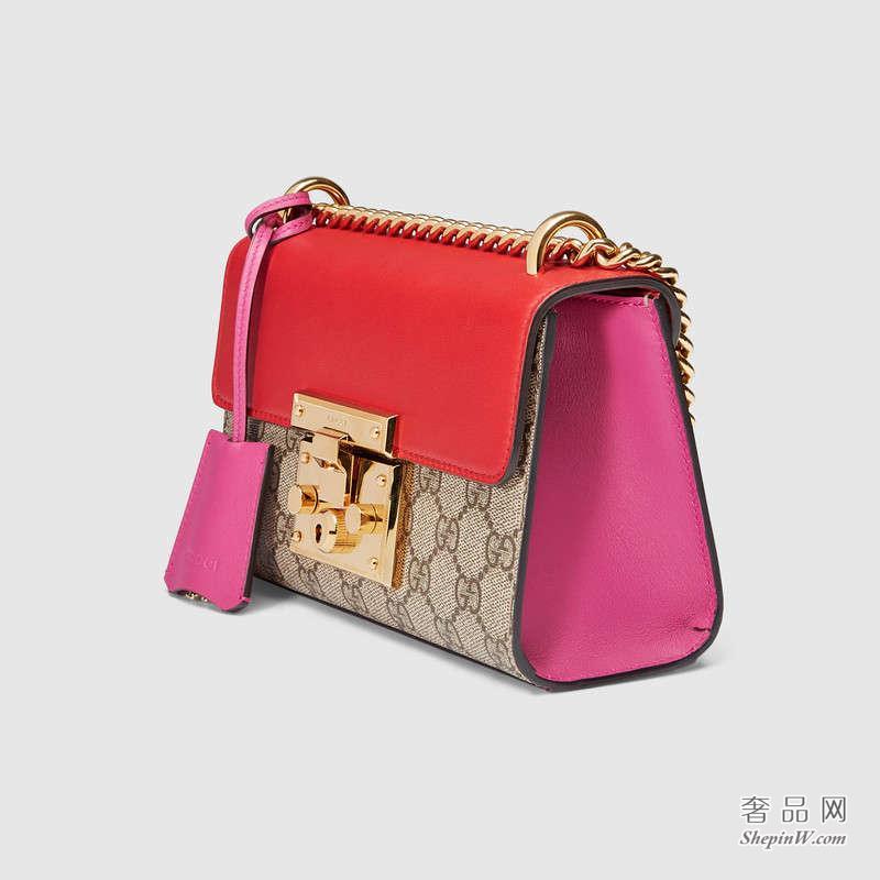 Gucci Padlock GG Supreme高级人造革肩背包409487 KLQIG 9784