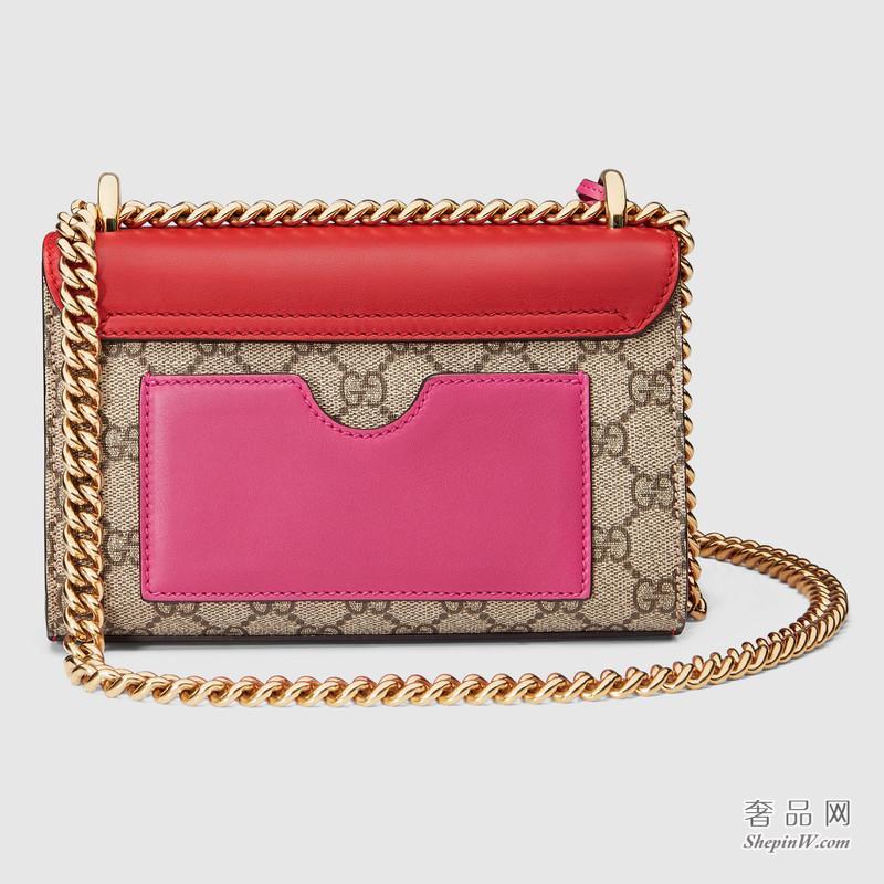 Gucci Padlock GG Supreme高级人造革肩背包409487 KLQIG 9784