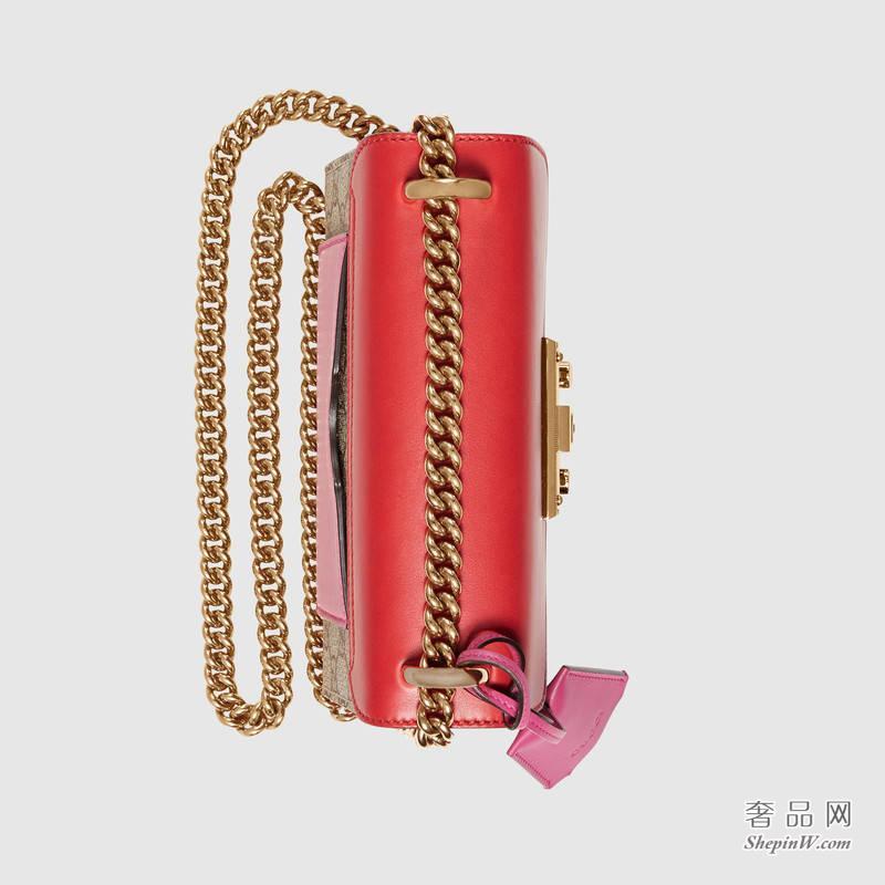 Gucci Padlock GG Supreme高级人造革肩背包409487 KLQIG 9784