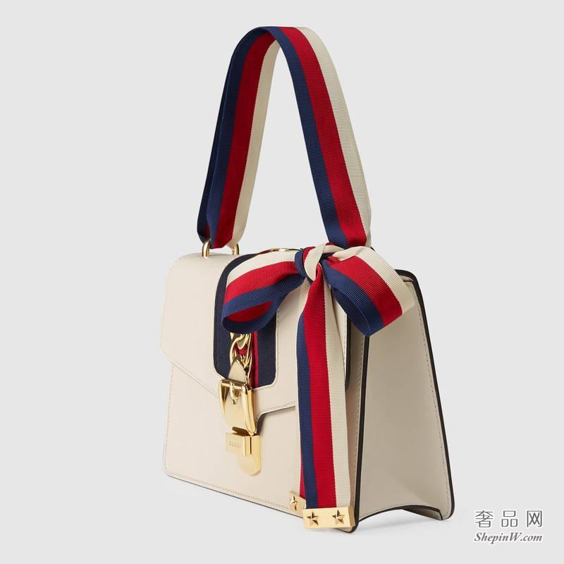 Gucci Sylvie 真皮肩背包 421882 CVLEG 8605