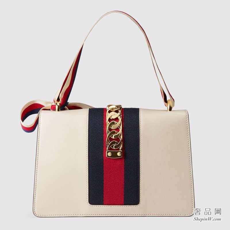 Gucci Sylvie 真皮肩背包 421882 CVLEG 8605