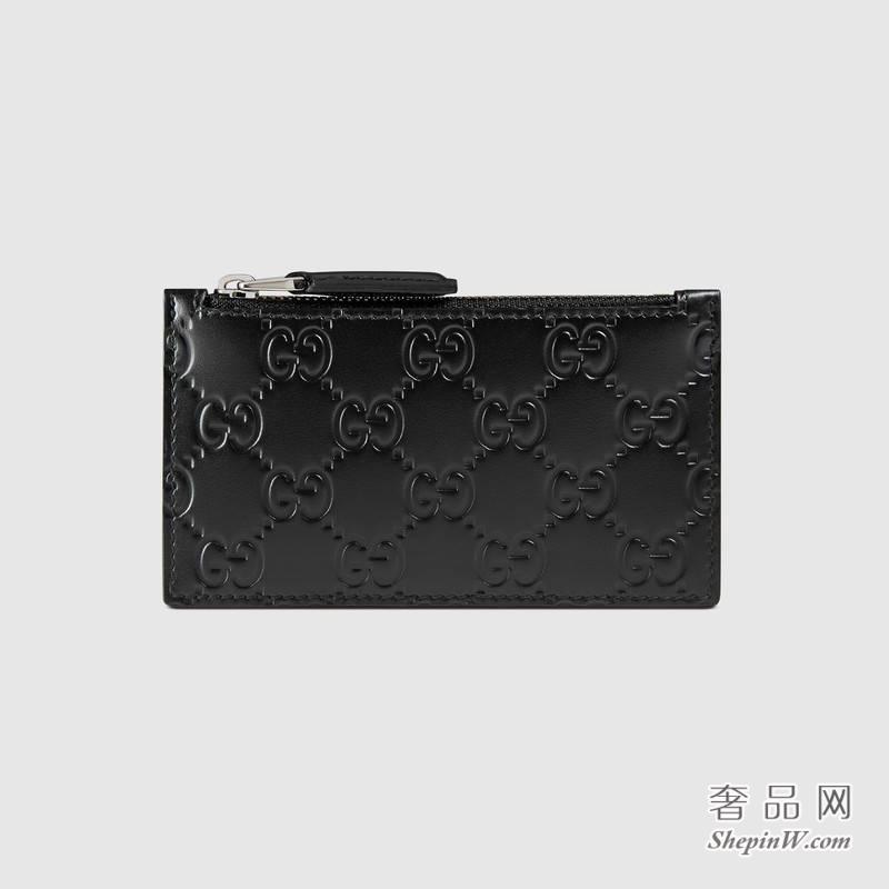 Gucci Signature 皮革卡包 款号435366 CWC1R 1000