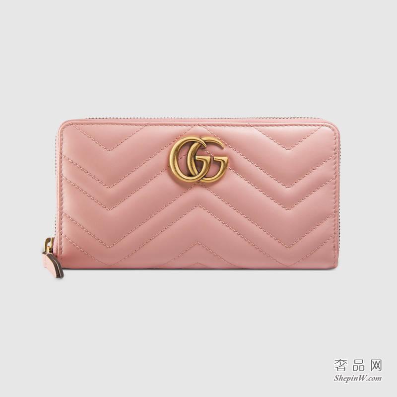 Gucci GG Marmont全拉链式皮夹443123 DRW1T 5909