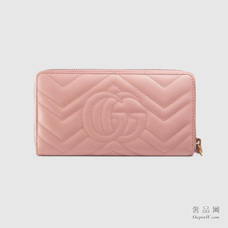 Gucci GG Marmont全拉链式皮夹443123 DRW1T 5909