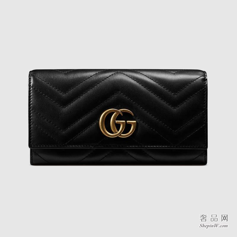 Gucci GG Marmont长款皮夹443436 DRW1T 1000