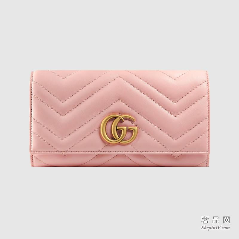 Gucci GG Marmont长款皮夹443436 DRW1T 5909