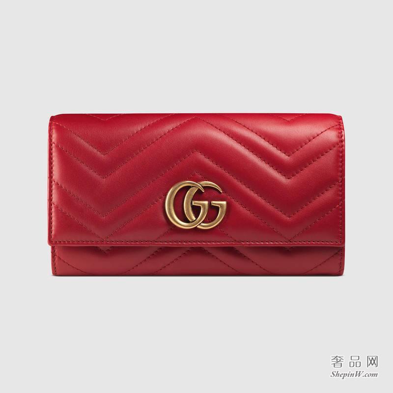 Gucci GG Marmont长款皮夹443436 DRW1T 6433