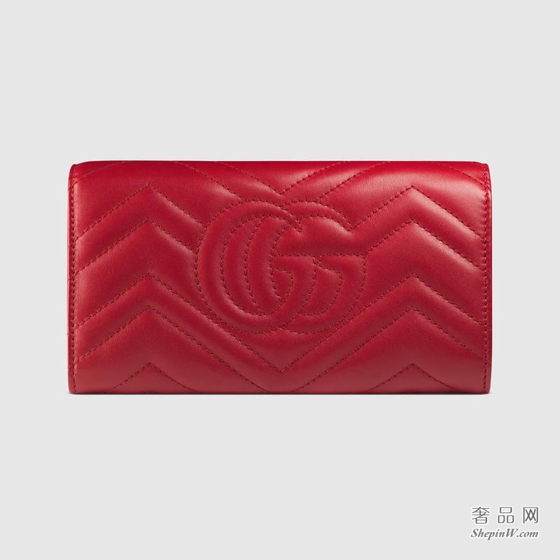 Gucci GG Marmont长款皮夹443436 DRW1T 6433