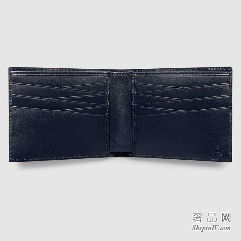 古驰 Gucci 蓝色Signature织带皮夹 459140 CWCLN 8497