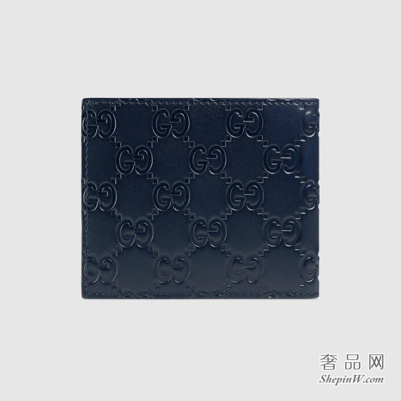 Gucci Signature真皮钱包 双折皮夹473916 CWC1N 4009