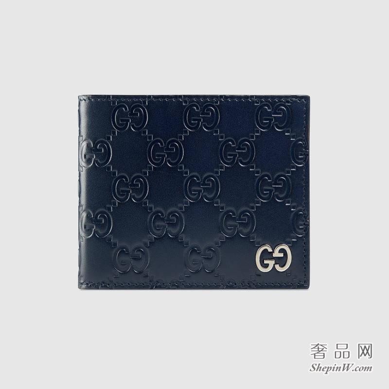 Gucci Signature真皮钱包 双折皮夹473916 CWC1N 4009