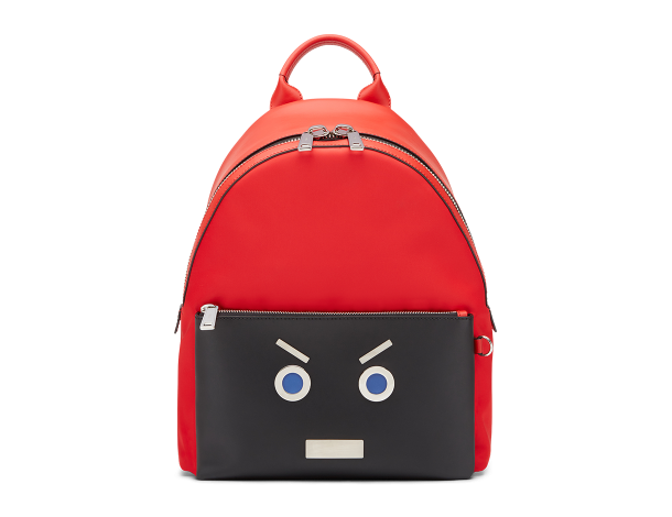 芬迪Fendi BACKPACK 红色尼龙和皮革背包