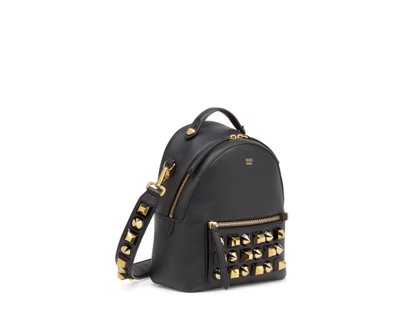 芬迪Fendi BACKPACK Gold Edition黑色小牛皮双肩背包