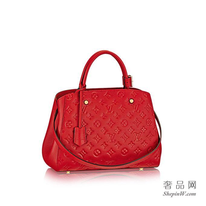 路易威登 MONTAIGNE 中号手袋 M41194 樱桃红