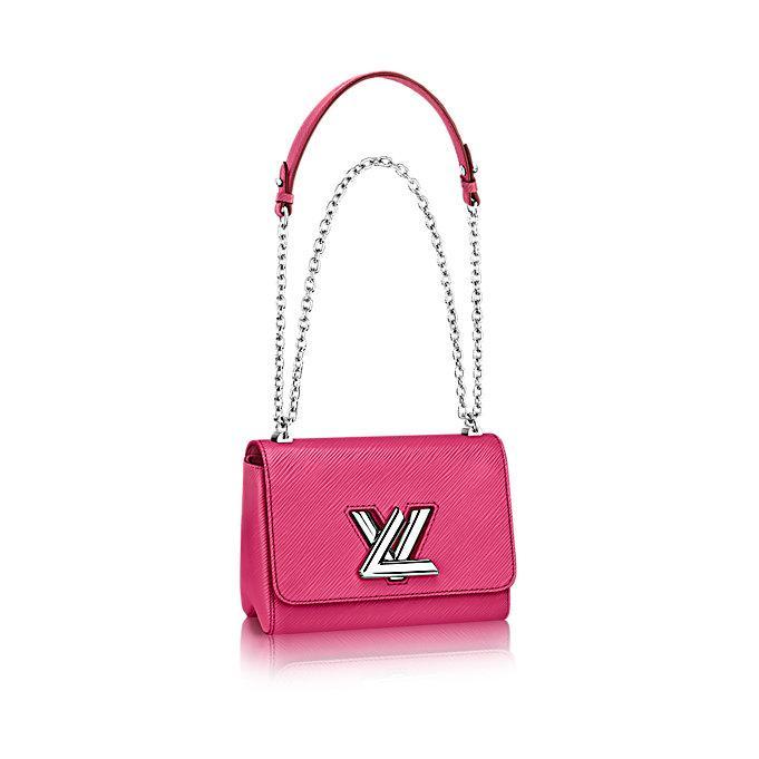 Louis Vuitton Epi 皮革TWIST 中号手袋 M41869 热辣粉