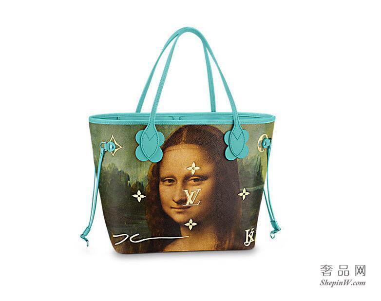 路易威登MASTERS-大师系列 Neverfull 中号手袋 M43325 孔雀蓝