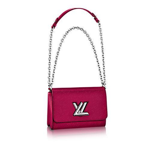 Louis Vuitton Epi 皮革TWIST 中号手袋  M51006荧光粉色