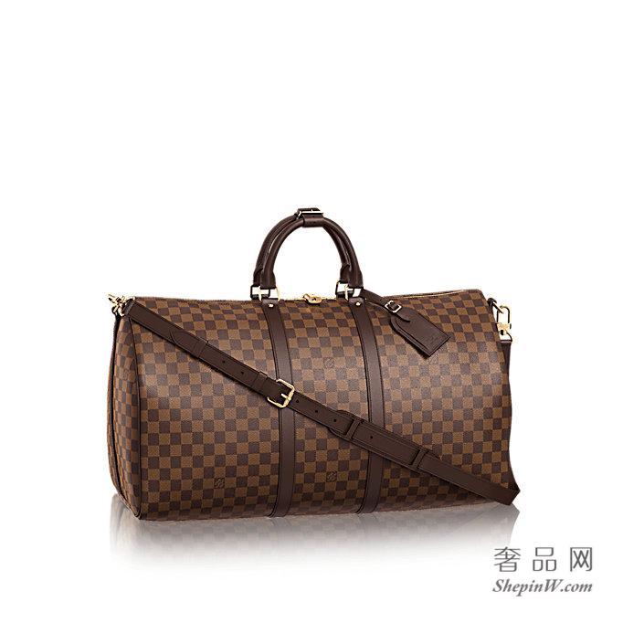 路易威登 KEEPALL 55 旅行袋（配肩带）N41414