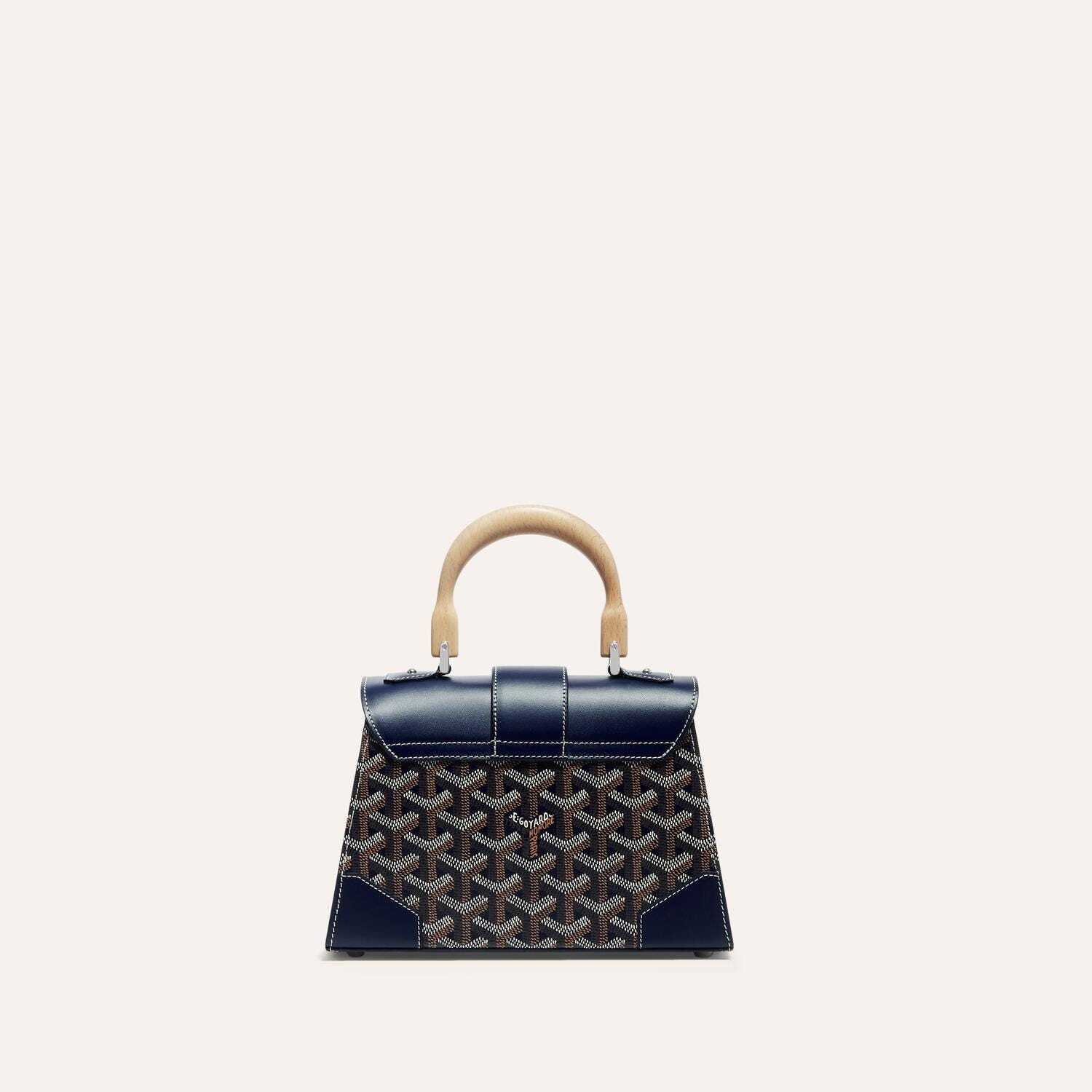 goyard 高雅德西贡包真假对比细节图 Saïgon 迷你包 深蓝色