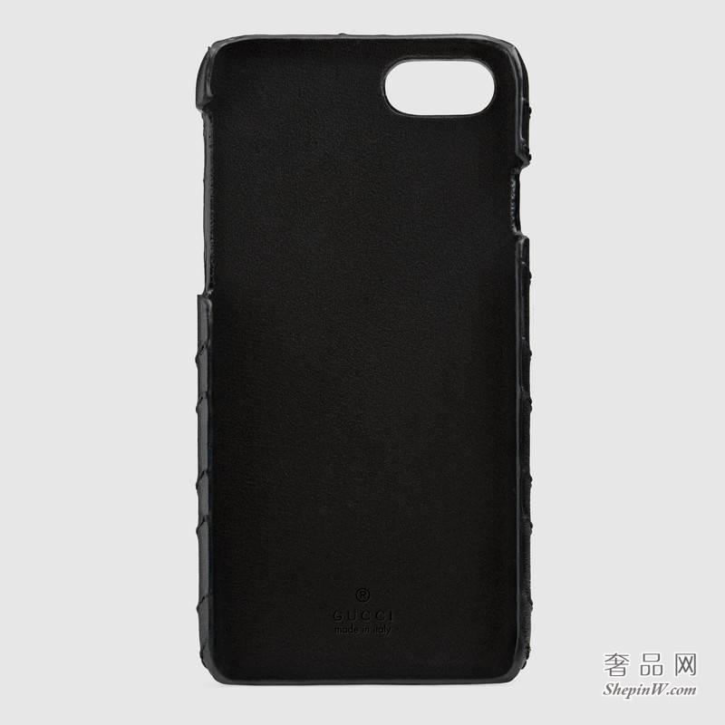 Gucci GG Marmont古铜色飞蛾造型铆钉iPhone 7保护套 手机壳