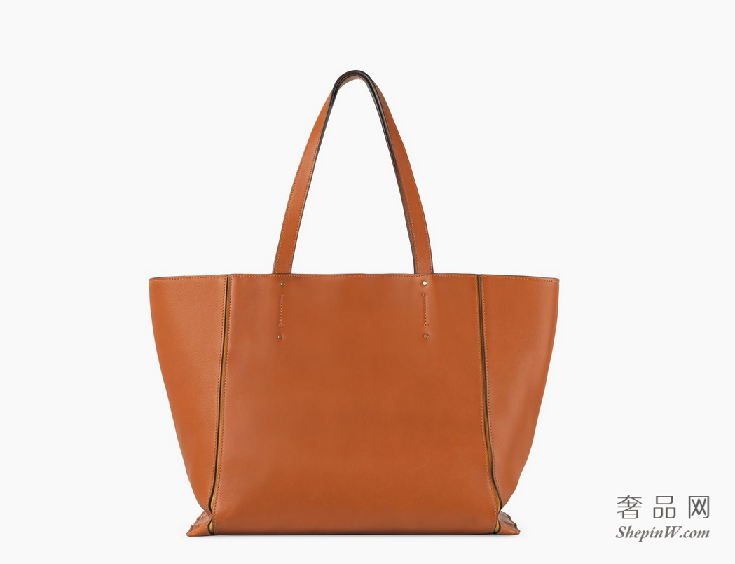 Chloé Milo中号购物包 caramel光滑小牛皮和麂皮小牛皮手提包