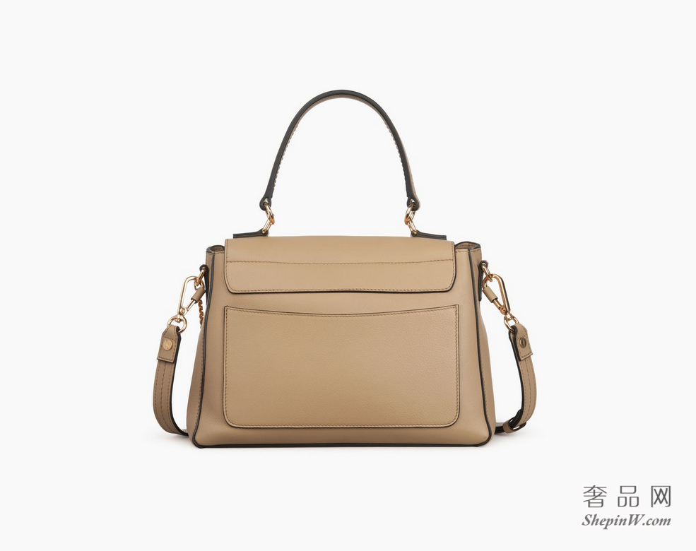 Chloé 小号Faye日用手袋 motty grey 光滑牛皮和麂皮牛皮两用手袋