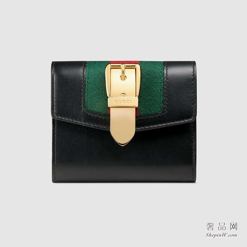 gucci Sylvie真皮皮夹 476081 CWLSG 1060