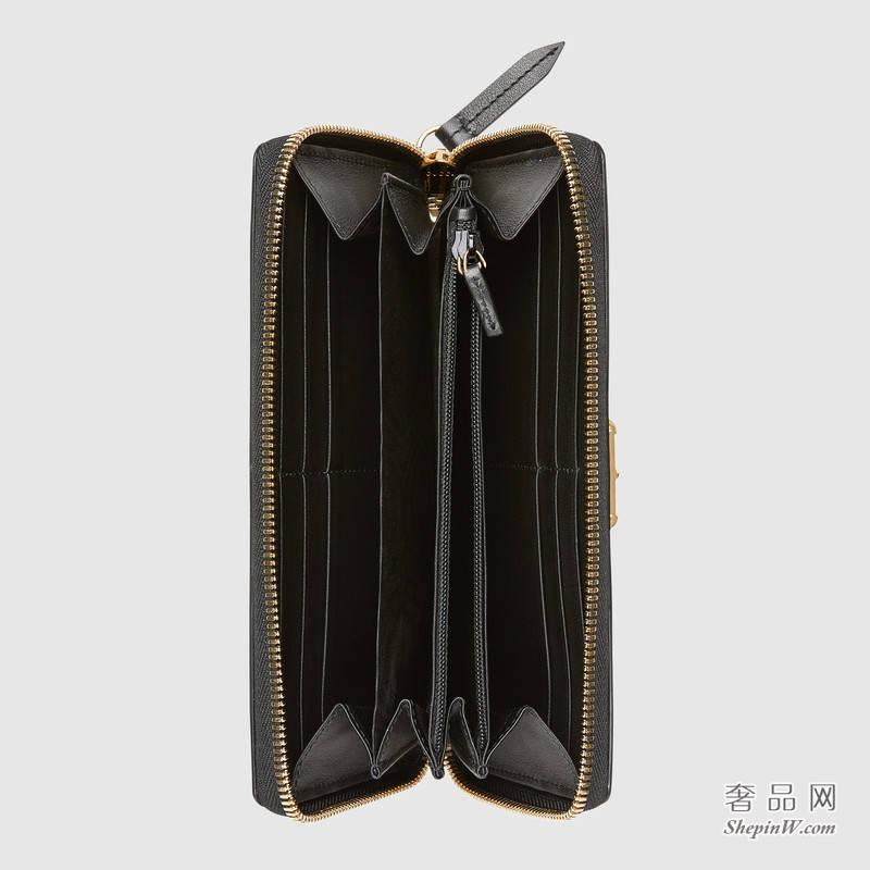 gucci Sylvie真皮全拉链式皮夹 476083 CWLSG 1060