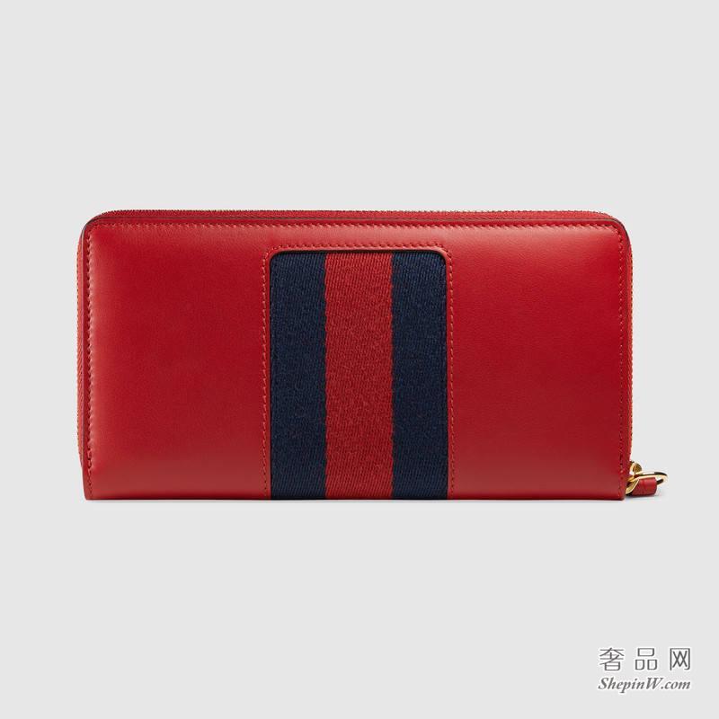 gucci Sylvie真皮全拉链式皮夹 476083 CWLSG 6473