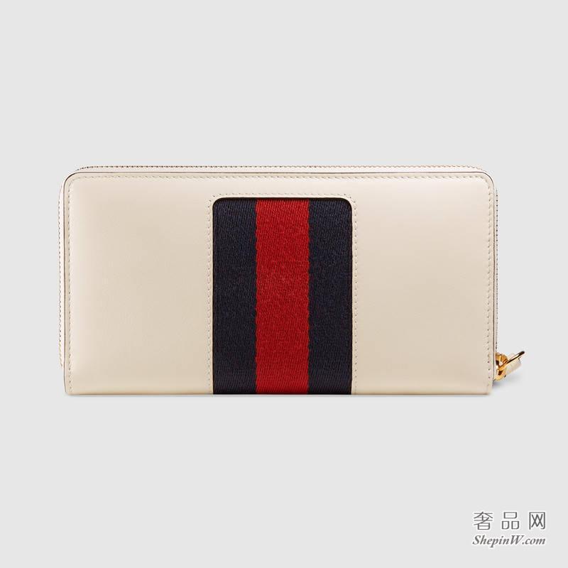 gucci Sylvie真皮全拉链式皮夹 476083 CWLSG 8454