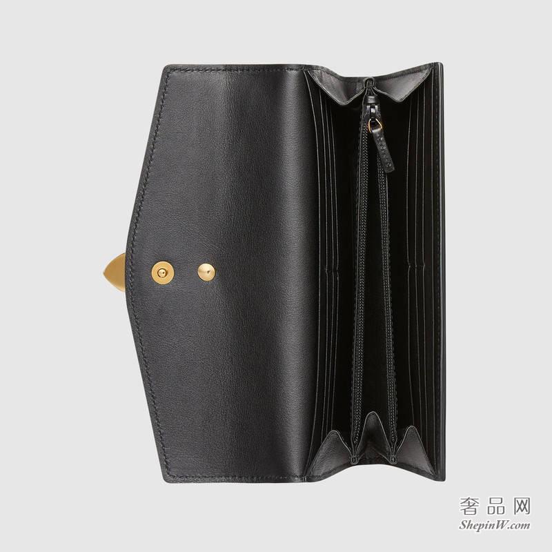 gucci Sylvie真皮长款皮夹 476084 CWLSG 1060
