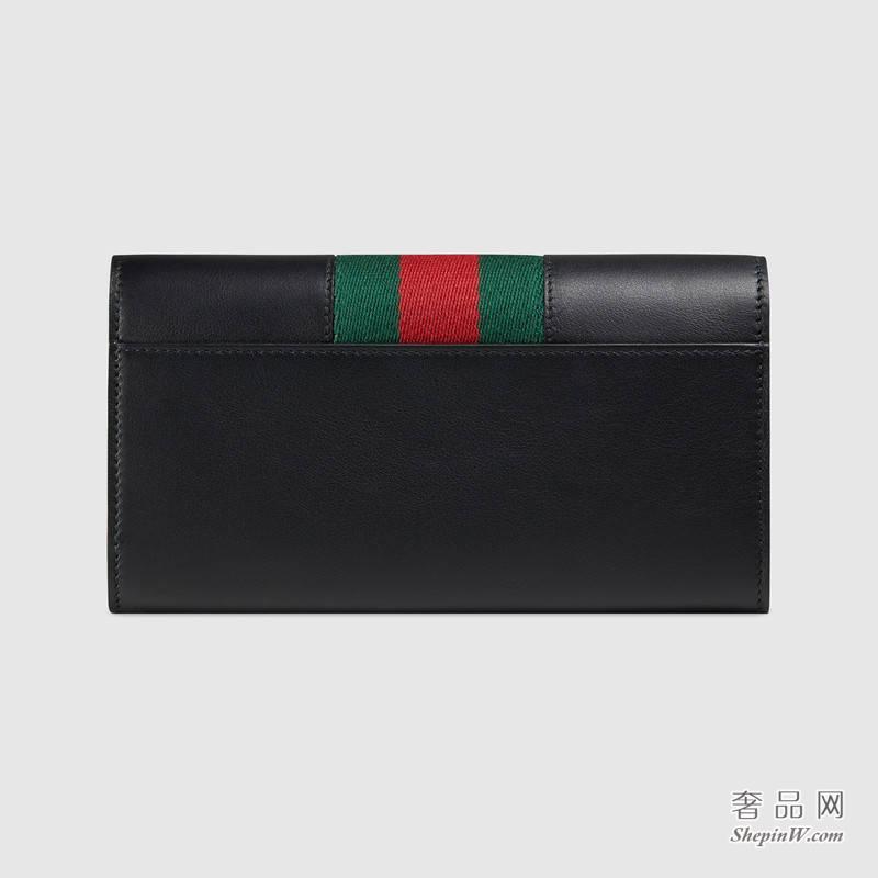 gucci Sylvie真皮长款皮夹 476084 CWLSG 1060