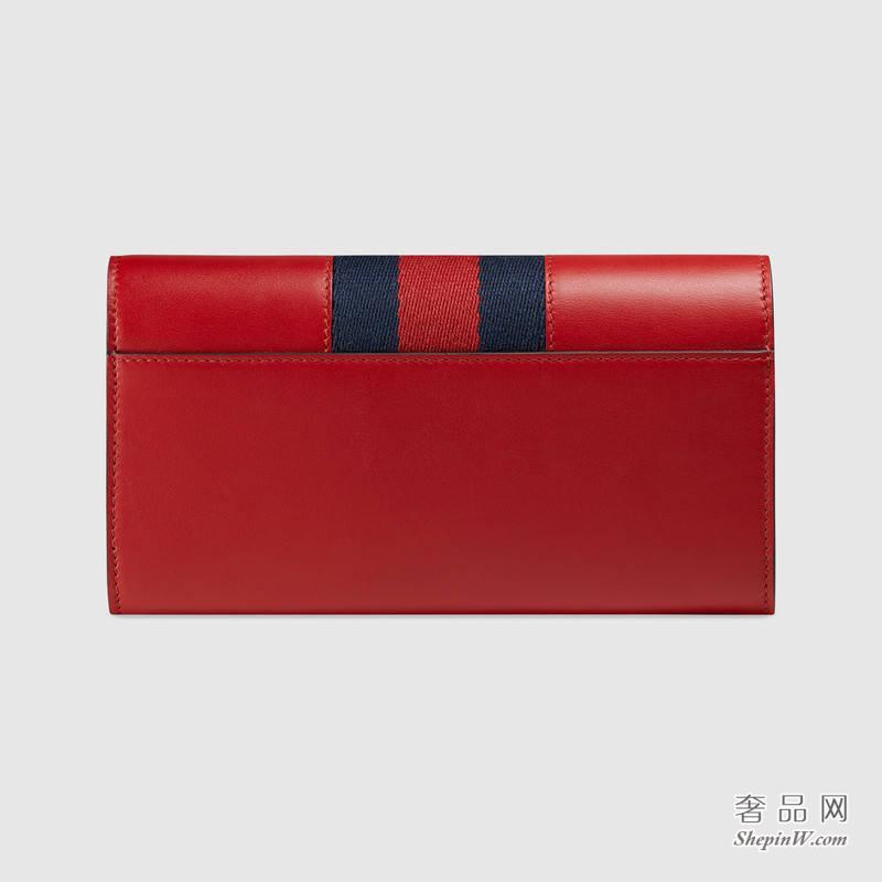 gucci Sylvie真皮长款皮夹 476084 CWLSG 6473