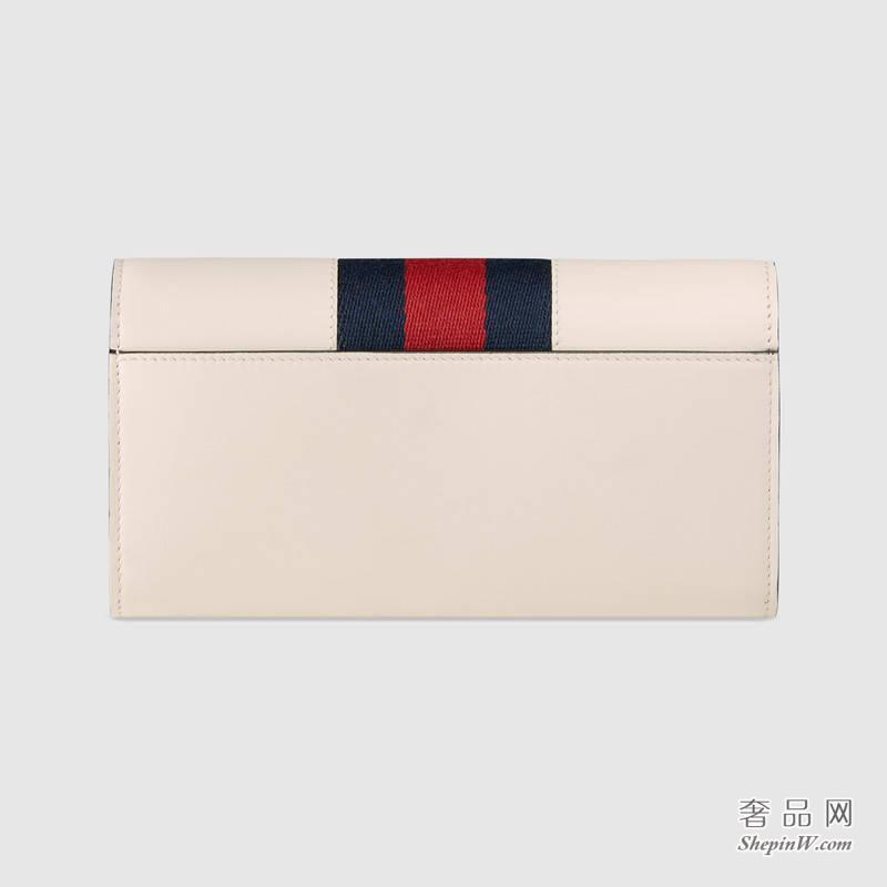 gucci Sylvie真皮长款皮夹 476084 CWLSG 8454