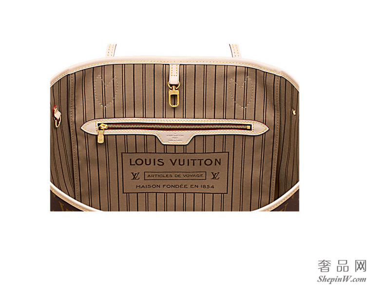 路易威登 Neverfull 中号手袋 M40995 米黄色