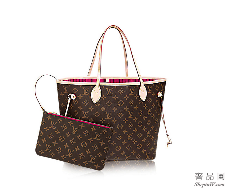 路易威登 Neverfull 中号手袋 M41178 牡丹粉