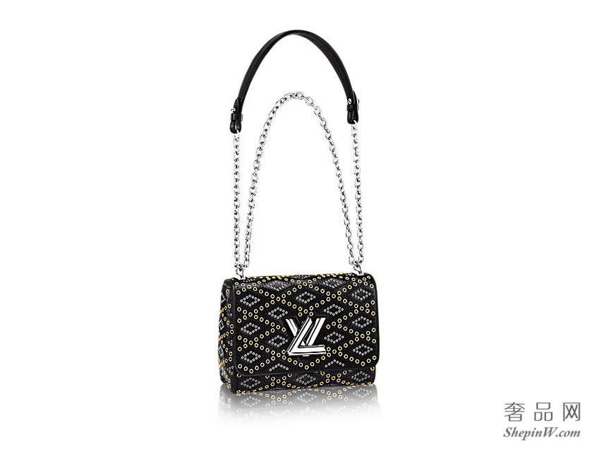 路易威登LOUIS VUITTON 牛皮配饰钉与孔眼设计 Twist 中号手袋 M42365